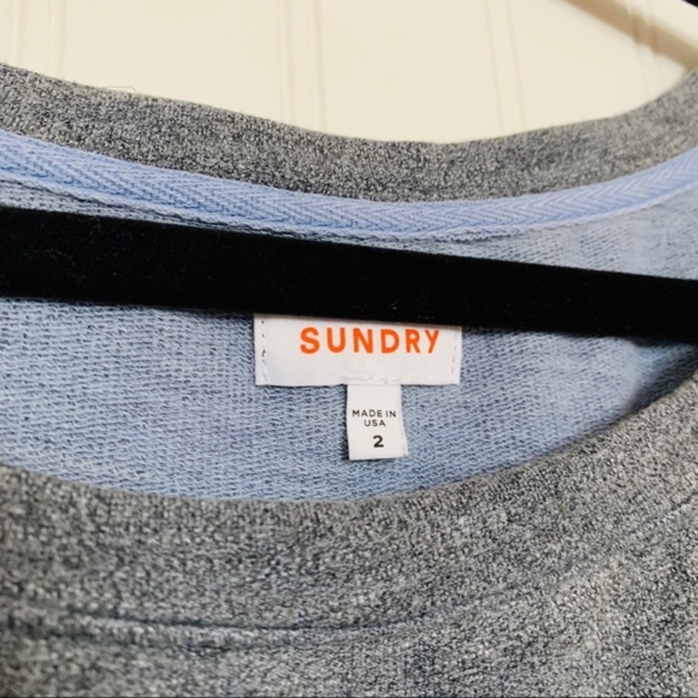 Sundry Size 2 Solid Gray Pullover Sweater - image 2